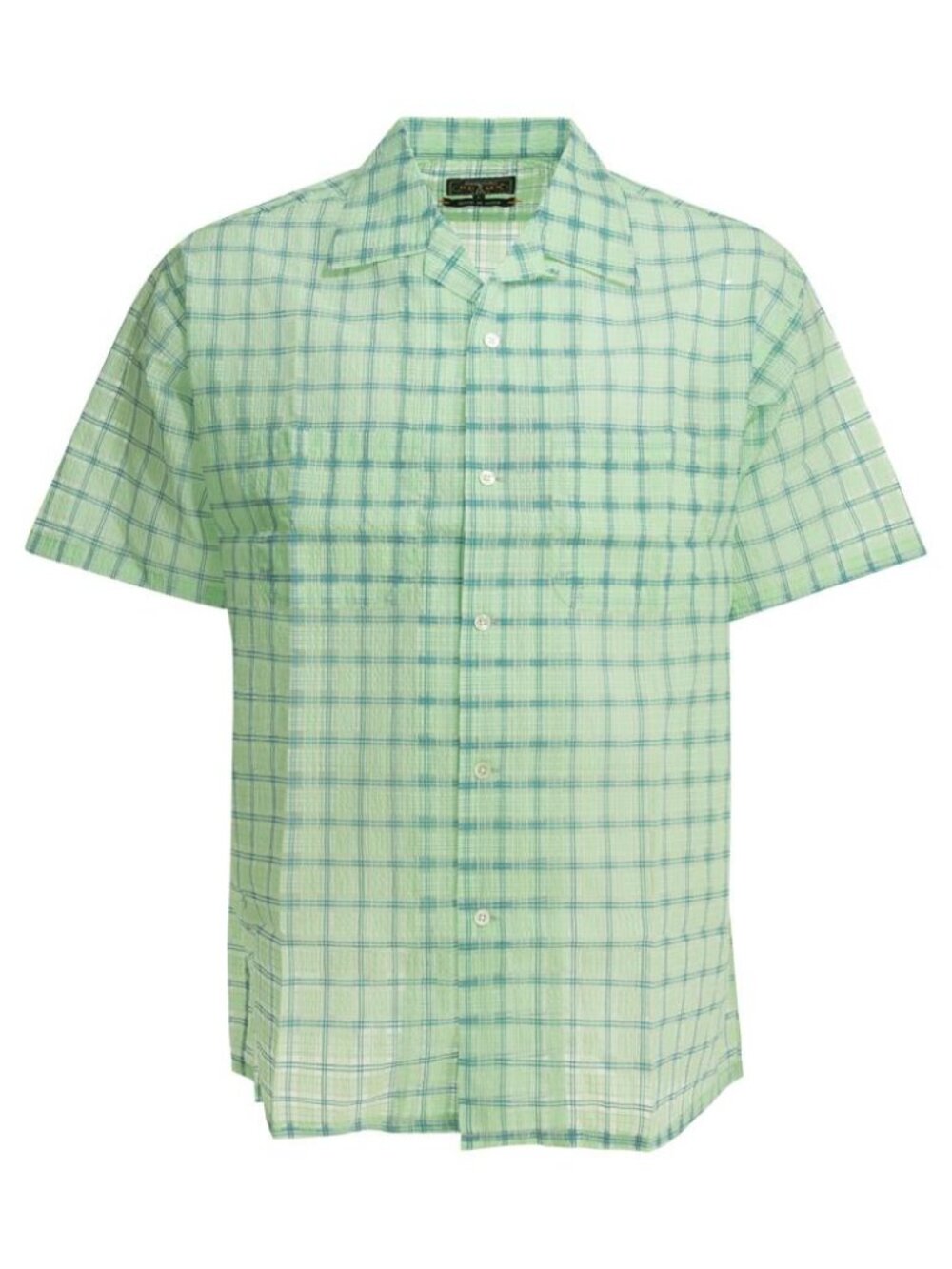 Beams Plus Open Collar Nylon Airy Plaid Casual Shirt Tag Size XL Men